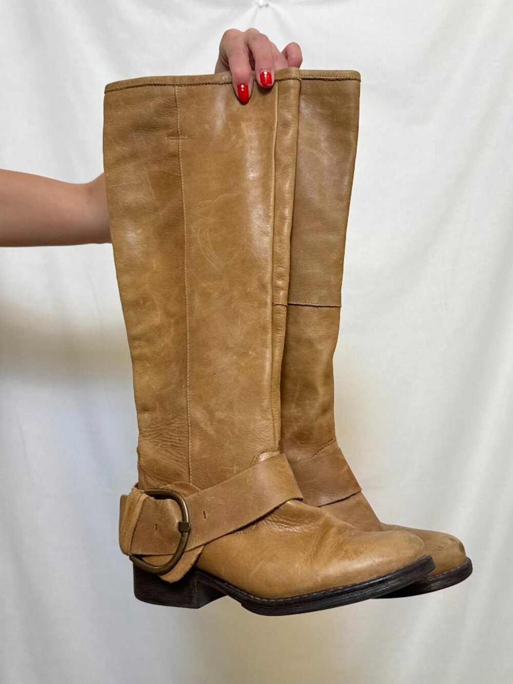 Steve Madden brown knee high leather boots